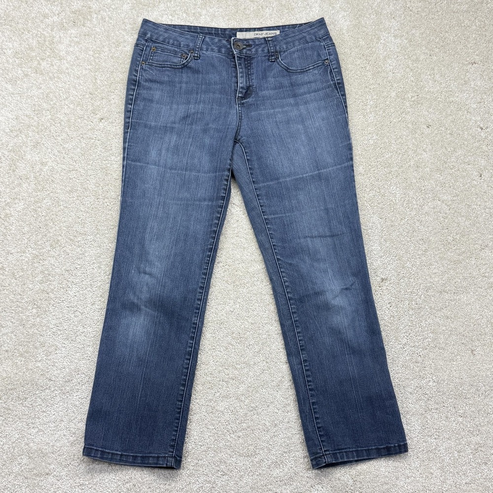 DKNY Jeans Jeans Womens 6 Blue Mid Rise Straight Stretch Denim Medium Wash